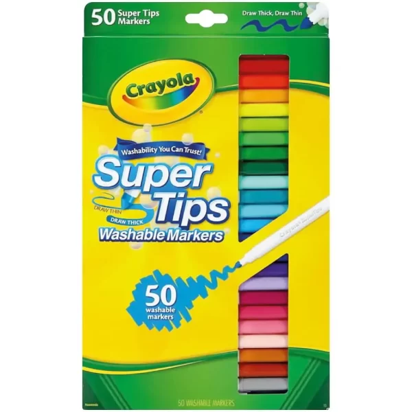 MARCADORES SUPER TIPS CRAYOLA X50 COLORES