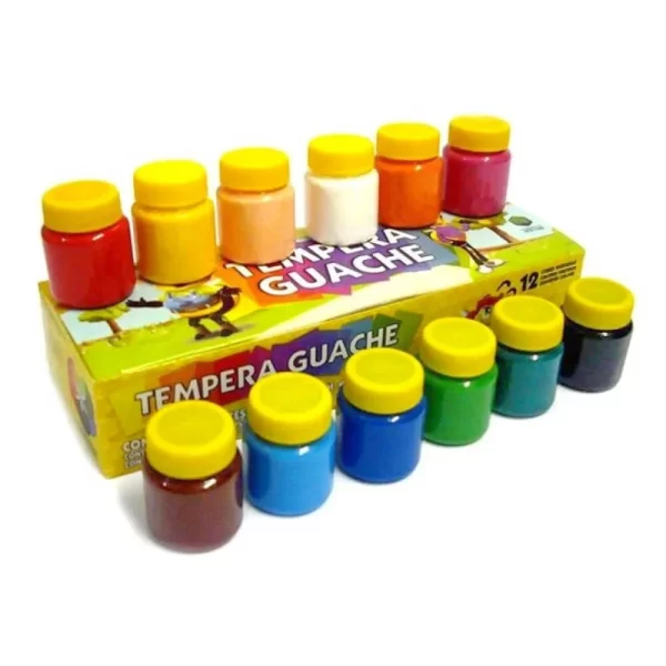 TEMPERA GUACHE 15 ml. 12 COLORES ACRILEX