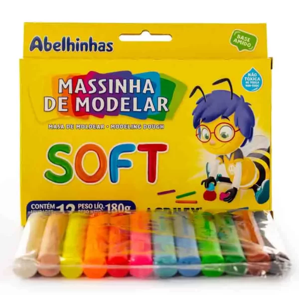 PLASTILINA CLAY MOLDEABLE 180g. X12u. ACRILEX