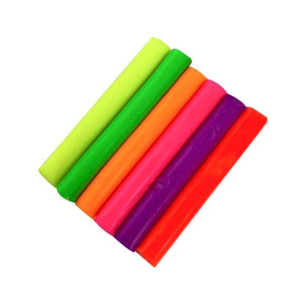 PLASTILINA ESCOLAR FLUORECENTE X6 BARRAS MANGO - Image 2