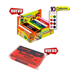 BARRAS DE PLASTILINA MARQUETA MADISON DE DIF. COLORES