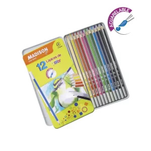 COLORES MADISON ACUAREABLE TRIANG. X12u. C/TAP. METAL.