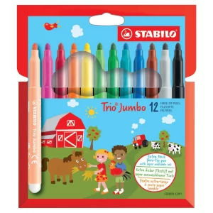 MARCADOR STABILO TRIO JUMBO 12 colores