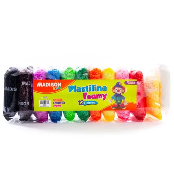 PLASTILINA FOAMY  X12 COL. MADISON