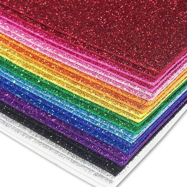GOMA EVA GLITTER VID DIFERENTES COLORES