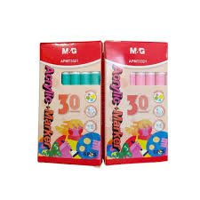 MARCADOR ACRILICO BLANCO X6PCS