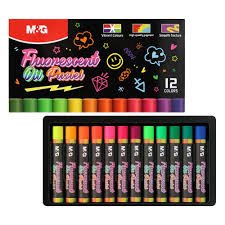 OLEO PASTEL FLUORESCENTE X12 COLORES