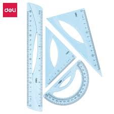 ESTUCHE GEOMETRICO 20CM 4PCS DELI