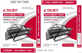 BANDEJA DE DOCUMENTOS METALICA DE DOS PISOS DL3032