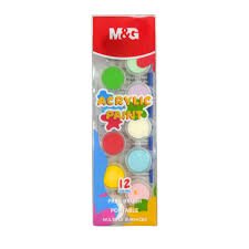 PINTURA ACRILICA X12 COLORES M&G