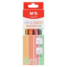 HI LINER PASTEL COLORS X4 COLORES