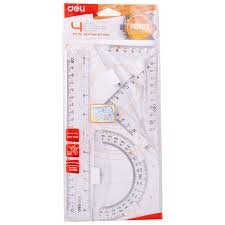 ESTUCHE GEOMETRICO 20CM CRISTAL PIONEER