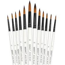 PINCEL WORISON ARTIST BRUSH (PLANO/REDONDO) MANGO BLANCO