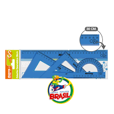 ESTUCHE GEOMETRICO 30cm. AZUL MADISON