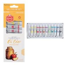 PINTURA OLEO- X 12 COLORES DE 6 ML.